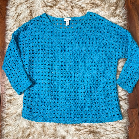 Chico’s Crissy crochet pullover - Picture 2 of 8